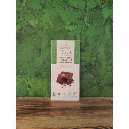 Jovia Organik Antep Fıstıklı Sütlü Çikolata 85 g
